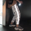 pantalon blanc reflective bande laterale