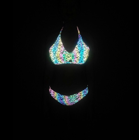 Bikini culotte reflechissant fluorescent