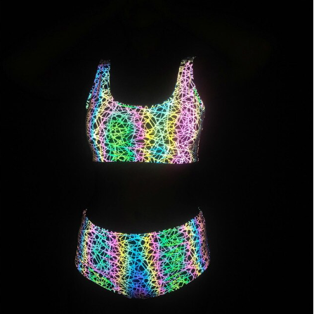 Brassière et Boxer Réfléchissant Arc-en-Ciel