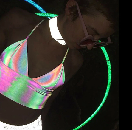 bustier fines bretelles reflechissant