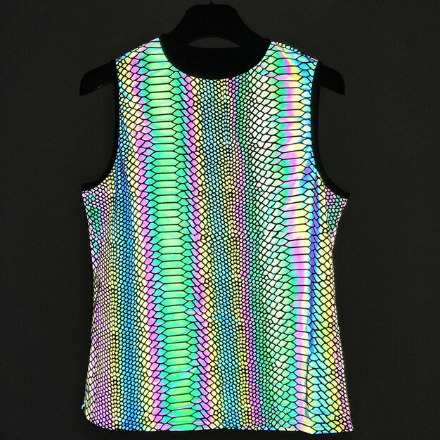 debardeur motif serpent reflechissant