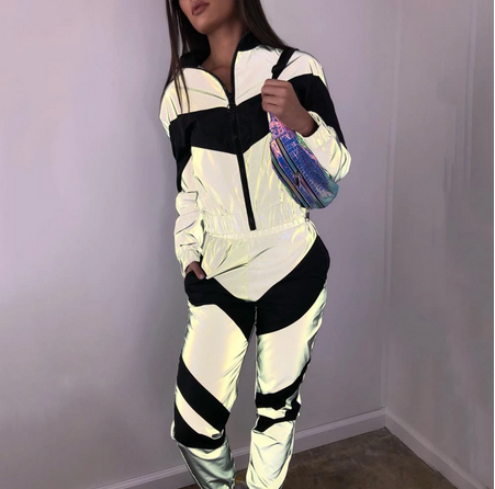 jogging femme qui brille la nuit