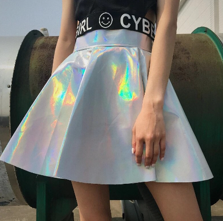 jupe reflechissante trapeze