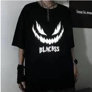 t shirt noir reflechissant blackss