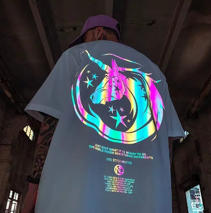 t shirt reflechissant unisexe