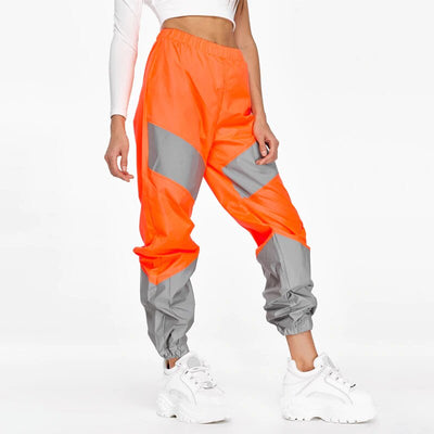 pantalon reflechissant orange pour femme