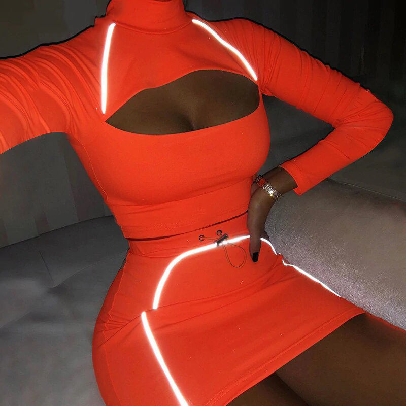 robe orange 2 pieces reflective