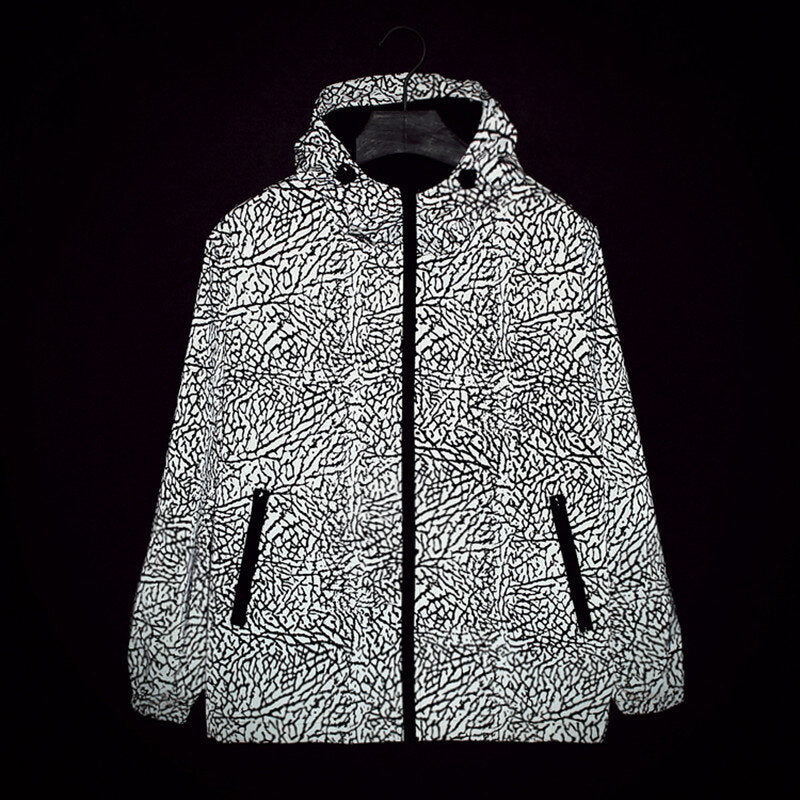 veste reflechissante la nuit style leopard